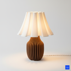 Dokusal bucket masa lambası beyaz minimalist dekorasyon