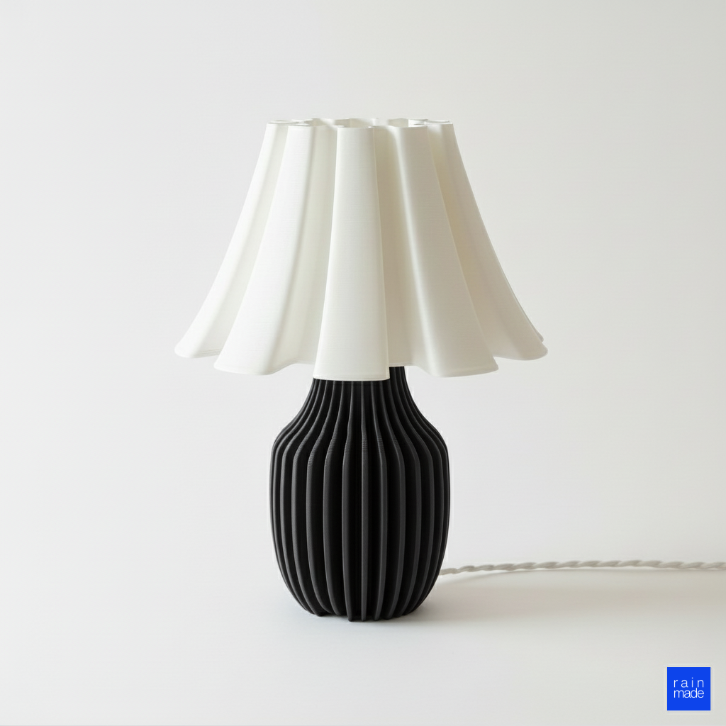 Dokusal bucket masa lambası siyah şık tasarım