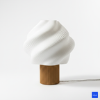 Creamy masa lambası kahverengi - 3D baskı teknolojisiyle üretilmiş dekoratif aydınlatma