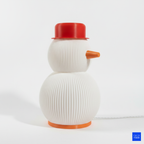 Sevimli kardan adam tasarımlı 3D baskı masa lambası çocuk odası